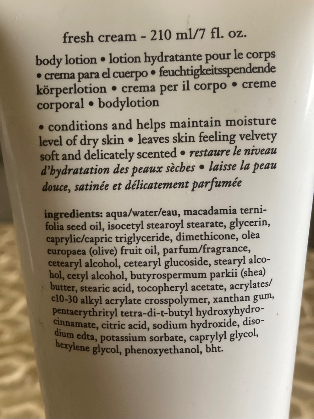 NEW!  Philosophy Fresh Cream Body Lotion (7 fl oz) - Picture 5 of 6